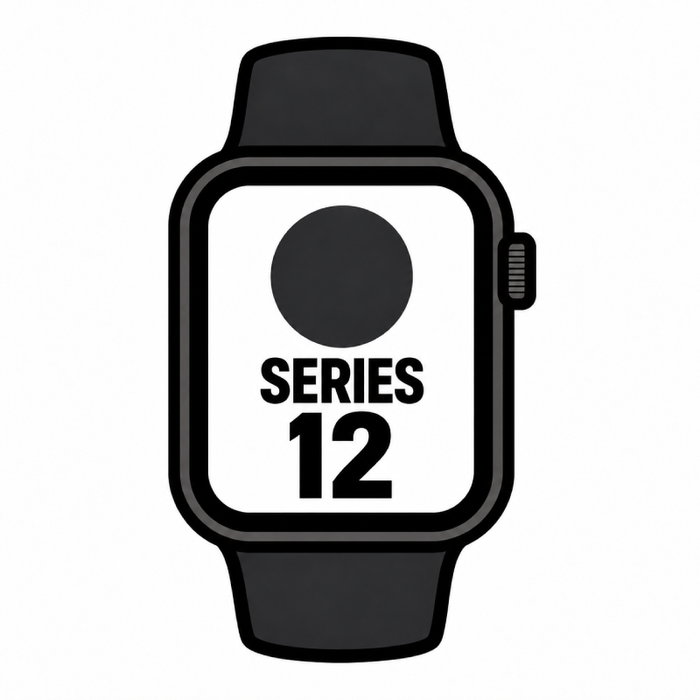 Apple Watch Series 12 GPS 42mm Negro con Correa Deportiva Negro (S/M) Apple Watch Series 12 GPS 42mm Negro con Correa Deportiva Negro (S/M)